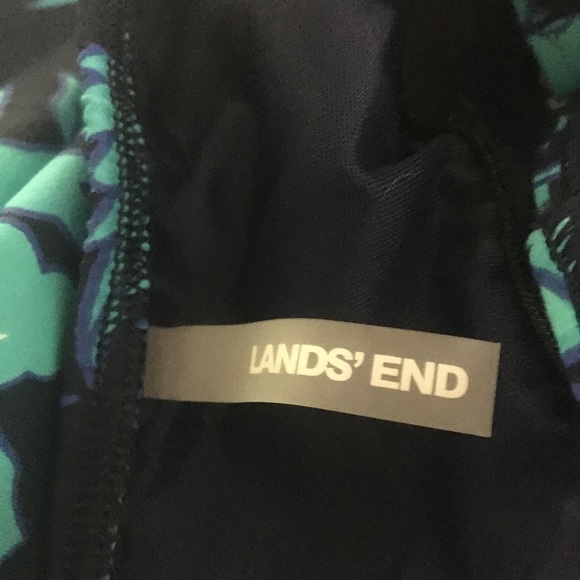 Lands End NWOT tankini navy blue/green size 14 - Picture 3 of 4